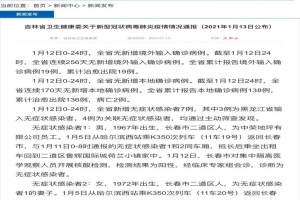 黑龙江新增36例本土无症状,黑龙江新增16例确诊12例无症状感染者