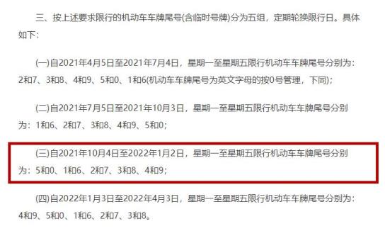 许昌限号2021最新限号1月-许昌限号2021年10月最新通知-第3张图片
